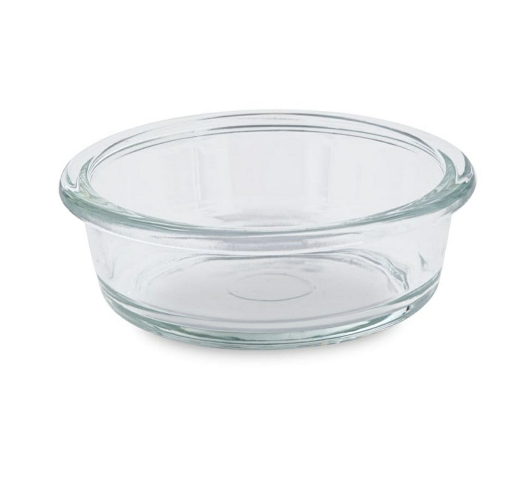 Plato de vidrio para mascota.